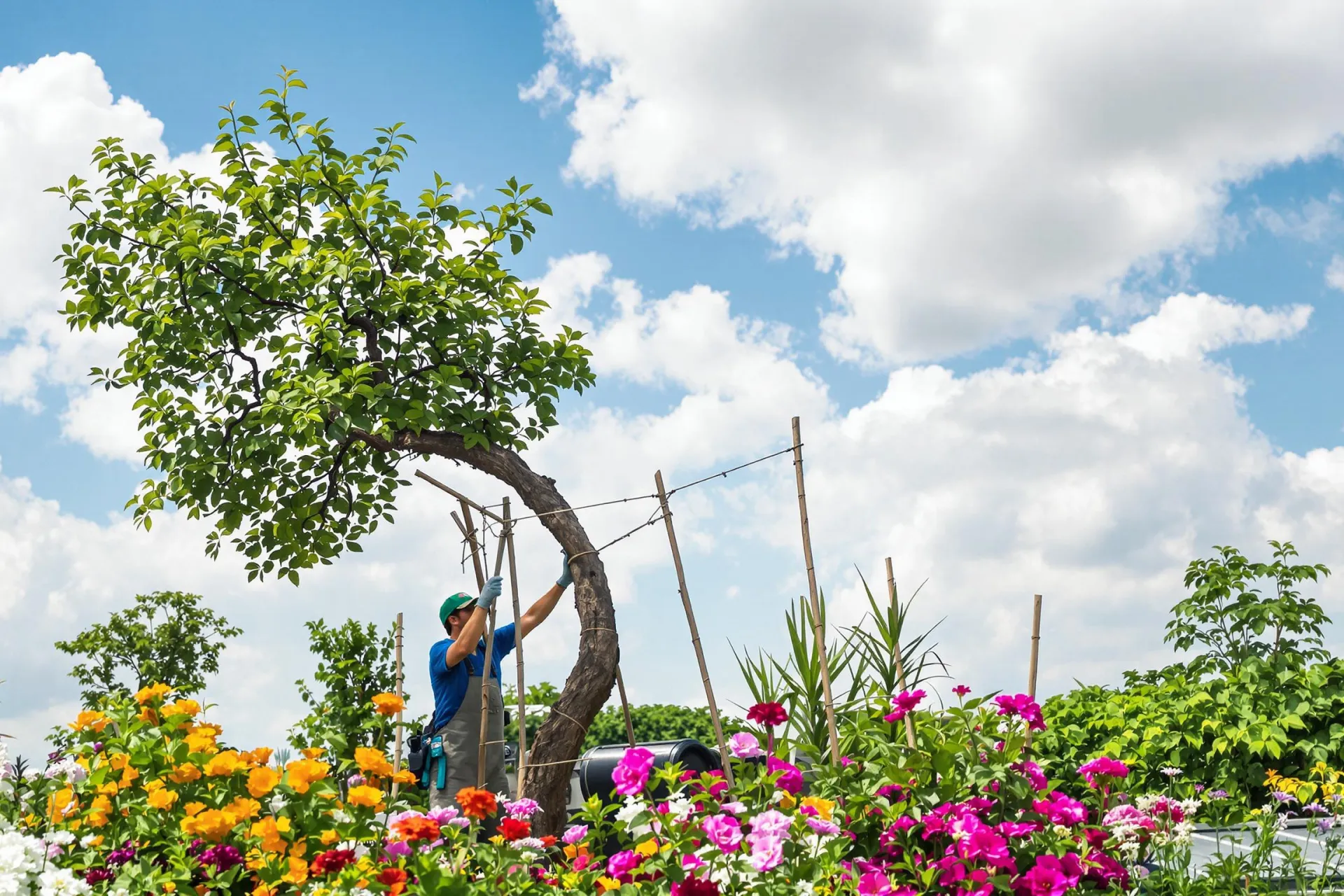 Comment redresser un arbre penché dans votre jardin : guide pratique et écologique