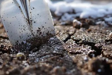 Une terre compacte qui lézarde avec le froid