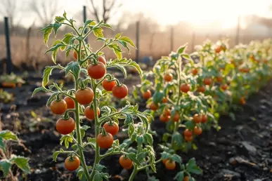 Jeunes plants de tomates exposés au risque de gelée